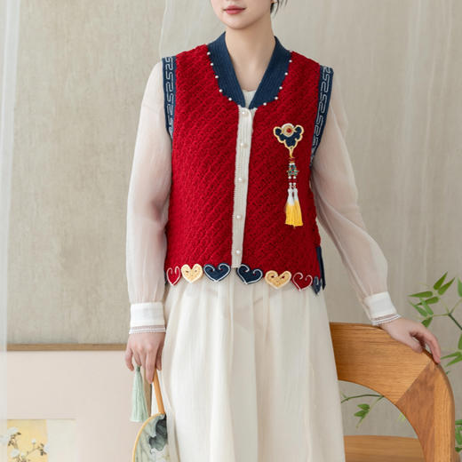 苏苏姐家游园惊梦马甲手工DIY钩针羊毛线衣服外套上衣毛线材料包 商品图2