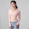 跃牌【美西西系列】新款显瘦圆领瑜伽T恤设计感休闲瑜伽服长袖高弹跑步修身CX-6912 商品缩略图1