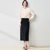 【高货sh】全新升级【铂金会员165/天猫219/差价54】(90138) 洛诗琳25春通勤黑色包臀开衩西装裙松紧腰直筒半身裙 商品缩略图4