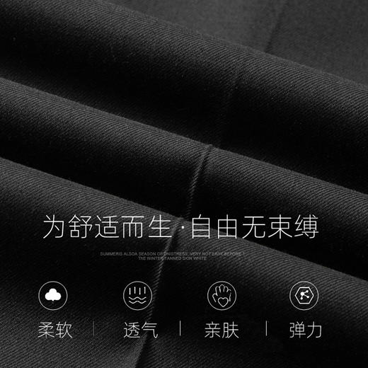 圣得西直筒休闲裤男2025新款纯色设计感弹力垂顺西裤子 商品图3