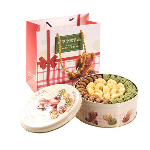 香港小熊  曲奇（混合味）（原味/抹茶/咖啡）505g 商品图0