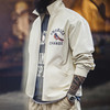 工装优选 美式复古刺绣教练夹克宽松翻领外套vintage廓形上衣男春 商品缩略图0