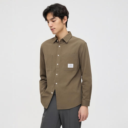 圣得西美式工装长袖衬衫男士2025秋季新款时尚休闲宽松外套开衫 商品图1
