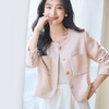 VICTORIA&VERA女装春季“气质名媛”小香风单排扣口袋亮闪显瘦圆领短款外套 商品缩略图2