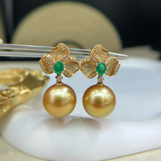 13mm-14mm金珠耳坠 商品图1