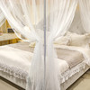 自然醒蚊帐家用卧室宫廷落地蚊帐三开门不锈钢四立柱防蚊防尘遮光顶家用清新2505HH 商品缩略图11