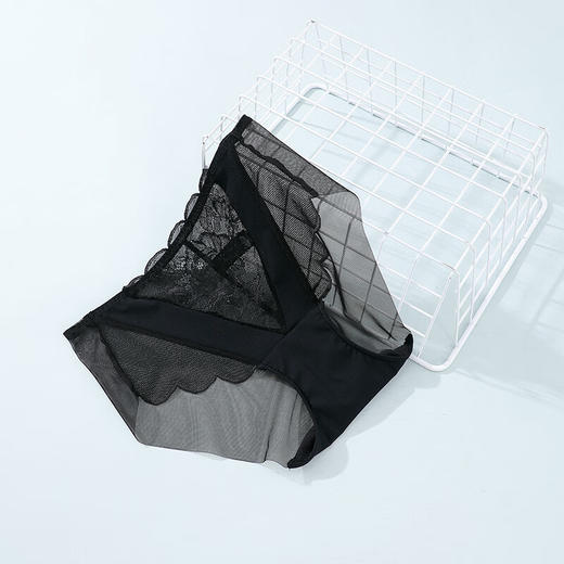 【3F】安莉芳网纱薄款内裤女性感无痕低腰三角裤E200530 商品图3