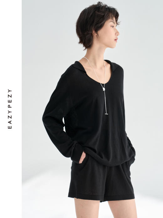 真丝亚麻精纺针织套装 商品图2