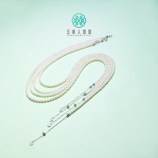 玉美人菲菲/S925珍珠小米珠项链约3-4mm/多样性发一 商品图0