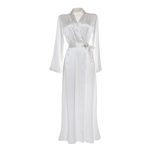 法式极简西装领高级感真丝长袍度假必备 T422017 商品图4