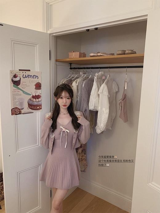 金蘑菇菇 热恋千金 针织三件套/ 100羊毛乖巧少女针织开衫 商品图2