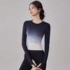 跃牌【美西西系列】高颜值瑜伽服T恤女渐变色紧身显瘦运动上衣专业跑步训练健身长袖CX-6207 商品缩略图0