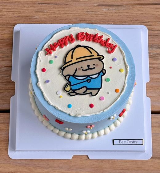 可爱线条小狗糯米纸蛋糕 商品图0