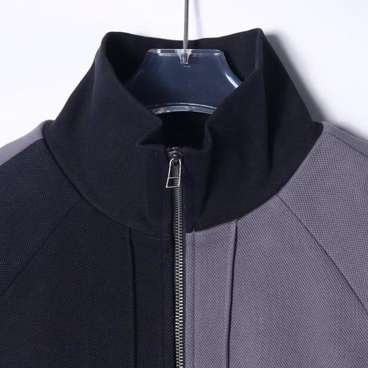 24355秋冬季新款美式复古撞色立领开衫外套百搭宽松潮流秋款长袖 商品图1