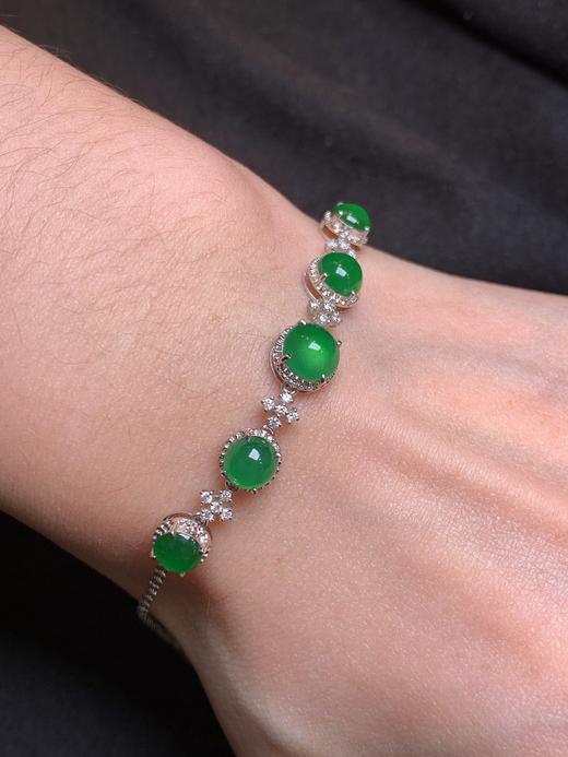 蛋面翡翠手链 商品图2