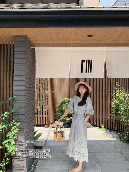 金蘑菇菇 the summer is 我的日常连衣裙/全棉手工定制刺绣懒人裙 商品图1