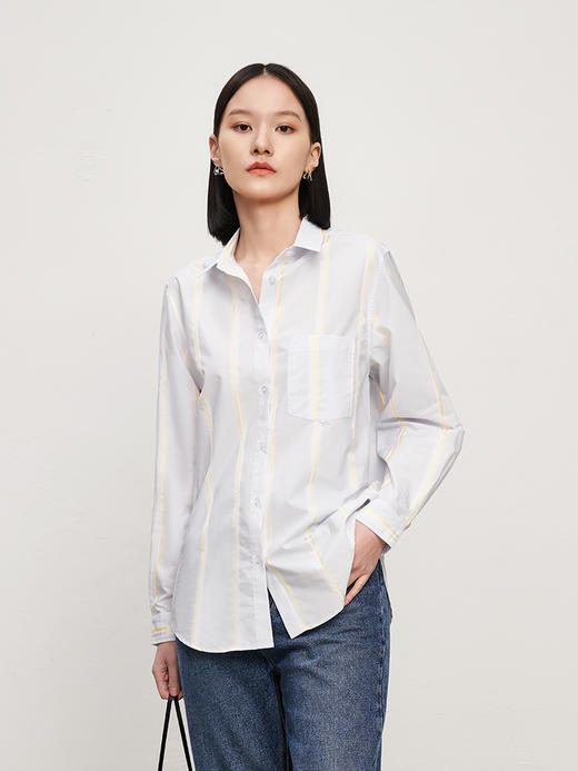 IN AND ON 定制条纹色织小翻领休闲衬衫 52276 商品图2