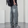 【DYF】大依优型大码牛仔裤复古直筒宽松休闲长裤子男士潮牌美式胖子 商品缩略图3