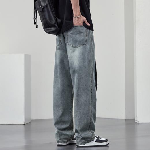 【DYF】大依优型大码牛仔裤复古直筒宽松休闲长裤子男士潮牌美式胖子 商品图3