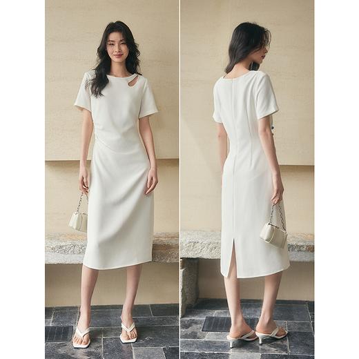 棉仓353616025-初棉镂空水滴领连衣裙 商品图4