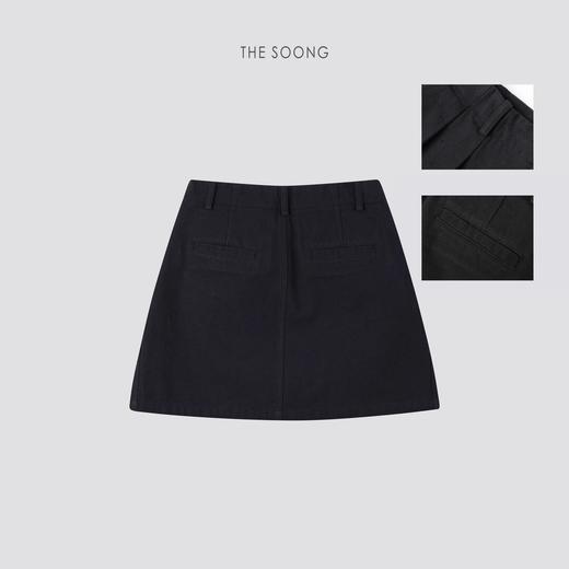 THESOONG"拓扑美学"100%棉立裁垂坠肌理感中腰半身裙HZQZ5742 商品图2