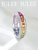 JULEE JULEE茱俪珠宝  18K白金/玫瑰金彩虹蓝宝石圈戒戒指 商品缩略图1
