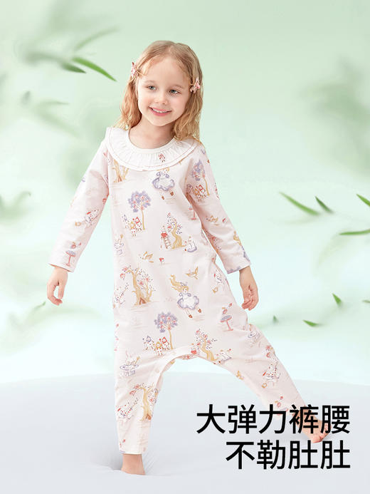 贝肽斯儿童睡衣春秋款2025新款男童女童连身衣宝宝纯棉家居服套装 商品图4