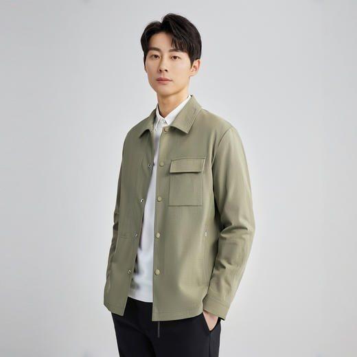 圣得西时尚休闲夹克外套男士2025春秋新款韩系宽松百搭翻领上衣 商品图3