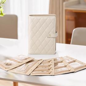 【黄金收纳书！防氧化加厚设计，大容量透明PVC材质】黄金首饰收纳书 防氧化收纳盒 加厚耳环项链 大容量透明PVC饰品活页-QQ