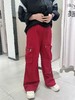 MZ松紧腰部抽绳双口袋长裤40815（红） 秋季 143020580321 商品缩略图0