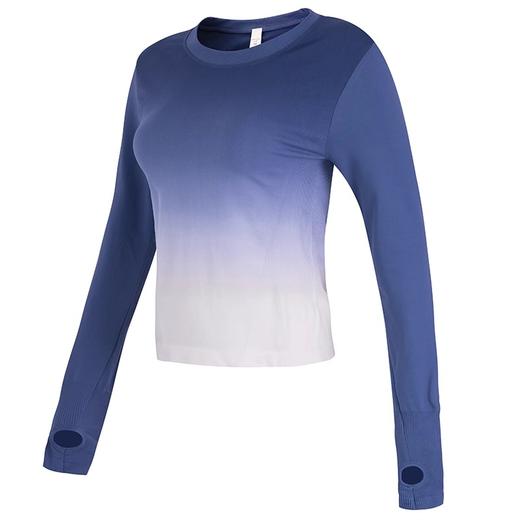 跃牌【美西西系列】高颜值瑜伽服T恤女渐变色紧身显瘦运动上衣专业跑步训练健身长袖CX-6207 商品图4
