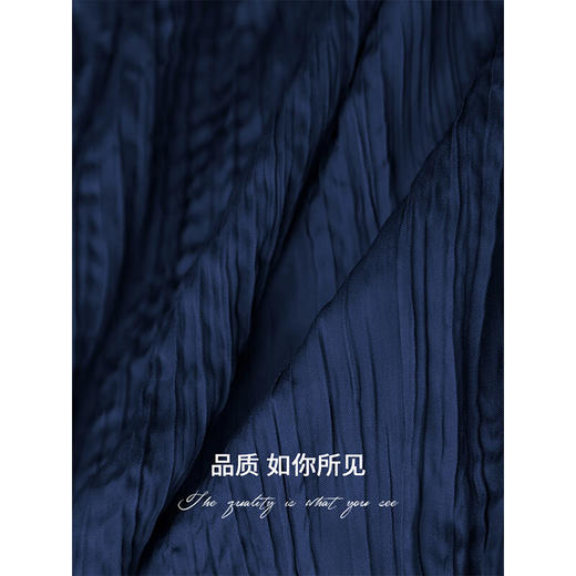 COCOBELLA丝光缎面压褶气质通勤半身裙温柔垂顺遮胯筒裙HS7026C 商品图4