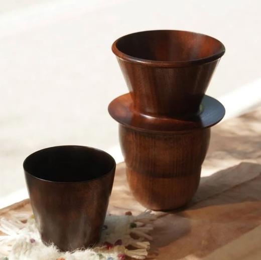 大漆器物 咖啡滤杯/铃铛杯 千年大漆+木旋手艺 玩出新花样 商品图0