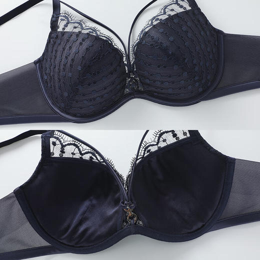 【3F】安莉芳波点睫毛蕾丝性感文胸女士软钢圈薄款内衣EB00806 商品图3