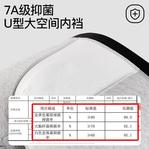 爱帝4条装男士内裤几何线条棉弹力平角裤 商品图3