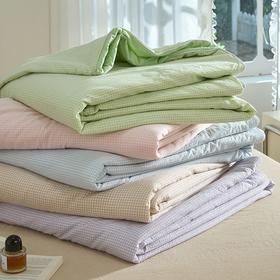 老米优品🌙出口级《水洗棉大豆夏被》细格款！muji代工 水洗棉大豆夏被！纯棉夏季的被子~