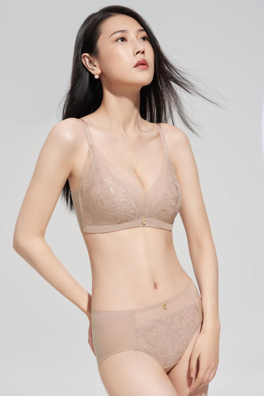 【3F】Comfit【舒挺杯】无钢圈内衣女蕾丝薄款秋上新凉感抗菌文胸CB00155 商品图0