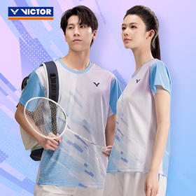 VICTOR威克多羽毛球服 男女款速干衣比赛系列针织运动短袖T恤 T-50022