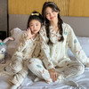 【纯棉纱布睡衣】女亲子装 春秋新款 开衫翻领女童母女中大童家居服 _HLY 商品缩略图1