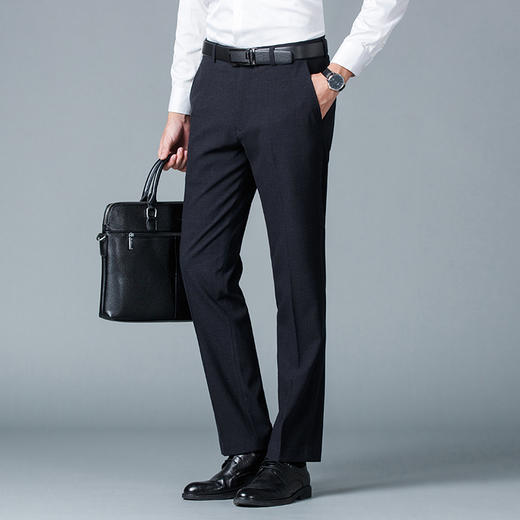 圣得西男经典格纹个性简约质感西裤2025秋季款商务通勤时尚长裤 商品图1