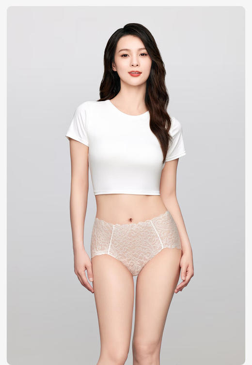 【3F】安莉芳花卉蕾丝性感中腰三角裤薄款弹力女士内裤EP00267 商品图4