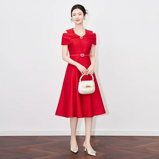 【高货wl】全新升级【铂金会员339/天猫459/差价120】(90919) 洛诗琳法式轻熟连衣裙正式场合礼服设计感连衣裙女春新款 商品图0