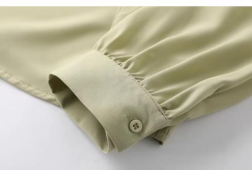 7.29秒杀-微脏（NO退）【春上新】DL 法式不规则气质盘口系腰带衬衫W2006-喜出 商品图7