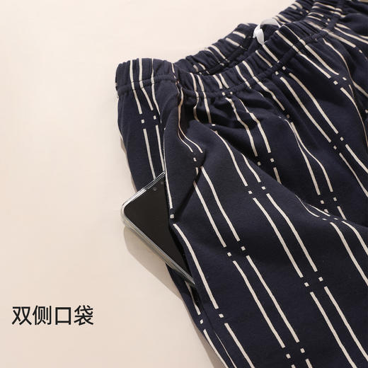 熳洁儿 男士家居服精梳纯棉圆领长袖休闲套装商场同款23703901 商品图4