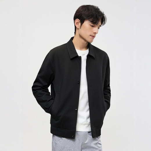 圣得西易打理翻领夹克男士2025春秋新款潮宽松百搭轻盈外套 商品图3