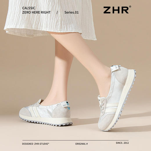 ZHR复古德训鞋女2025春季新款柔软透气阿甘鞋时尚百搭休闲鞋 商品图4