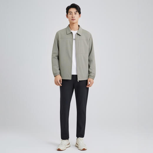 圣得西时尚翻领夹克外套男2025春秋新款美式工装风复古衬衫上衣 商品图3
