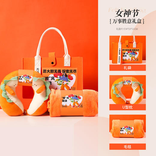 【橙风破浪 毛毡手提包】女神节礼物 创意实用礼品送母亲朋友伴手礼礼品 送员工节日福利 商品图11