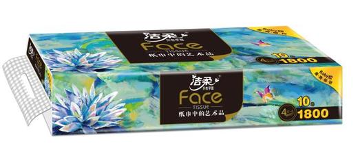 BJ207-10洁柔牌卫生纸180g4层（Face油画有芯）10卷装 商品图0