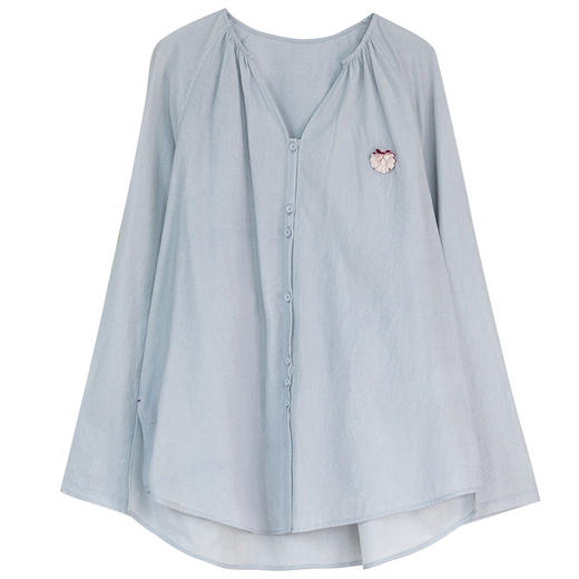 牧衣游原创棉麻混纺净色衬衫 限量福利款 雅云【不支持会员折】 商品图4